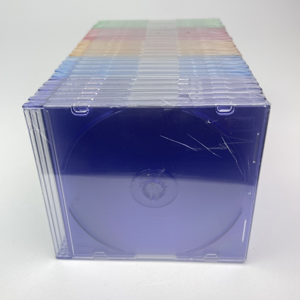 Verbatim Multi Color Slim Cases Pack of 50 Empty CD DVD Cases